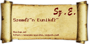 Szemán Euniké névjegykártya